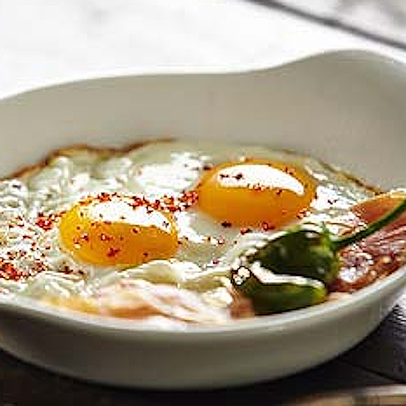 Arroltze ta xingar - Fried eggs with ventrèche, Xingarra