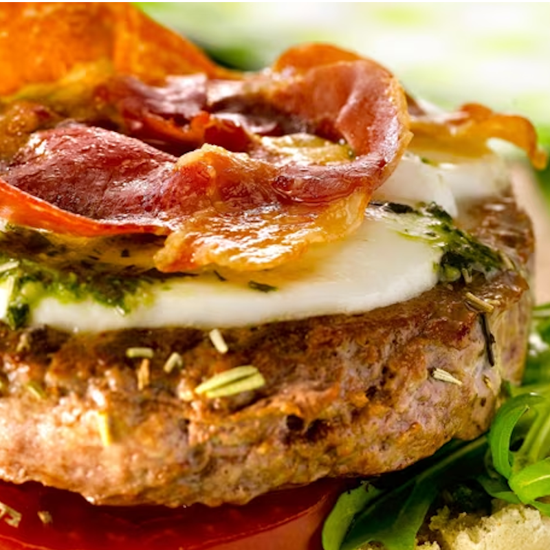 Hamburguesa - Italiana con Mozarella y Panceta
