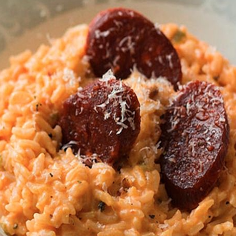 Risotto de chorizo ​​y queso manchego d'Alejandra Ramos
