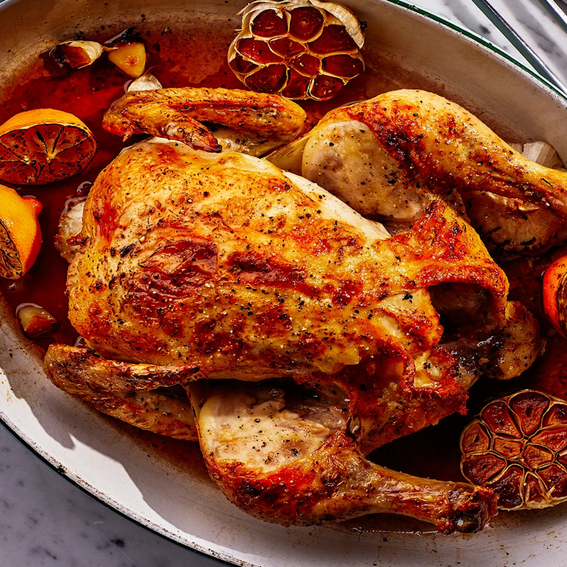Poulet rôti griller ail et citron