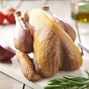 Pintade des Prés à la crème safranée