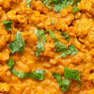 Dahl de lentilles corail (Végétarien)