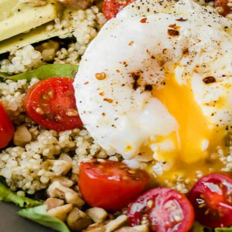 Buddha Bean Bowl with Poached Egg