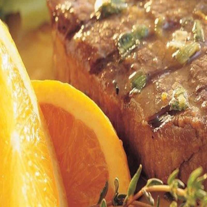 Wildschweinkoteletts mit Orangen