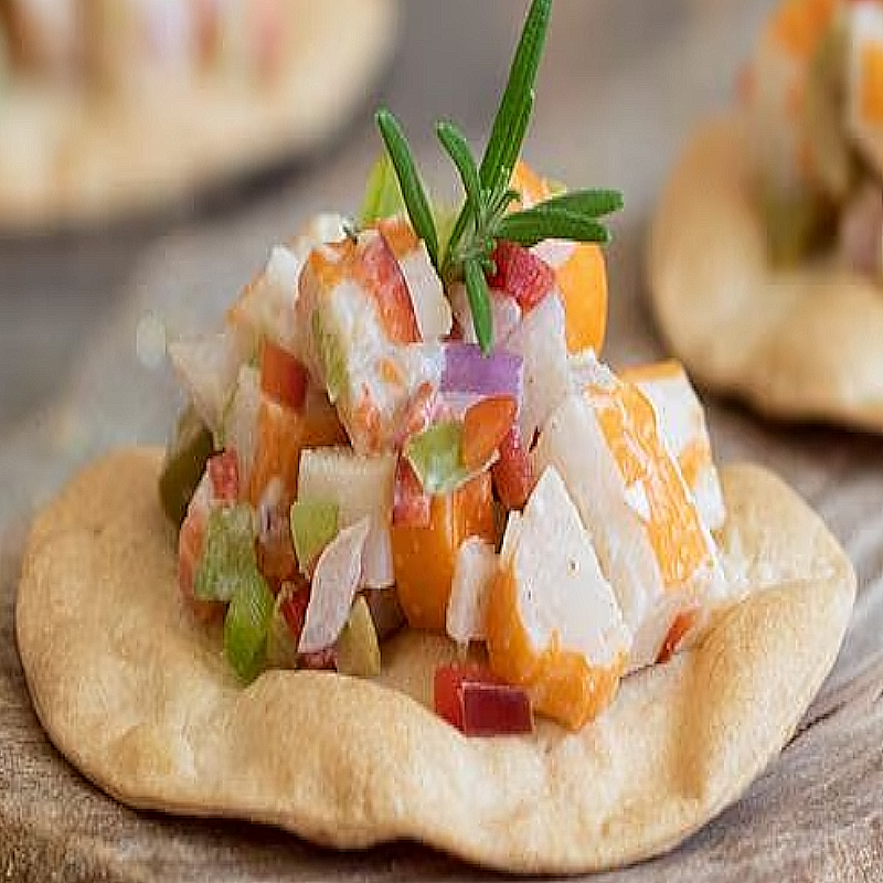 Salpicón montaditos au crabe