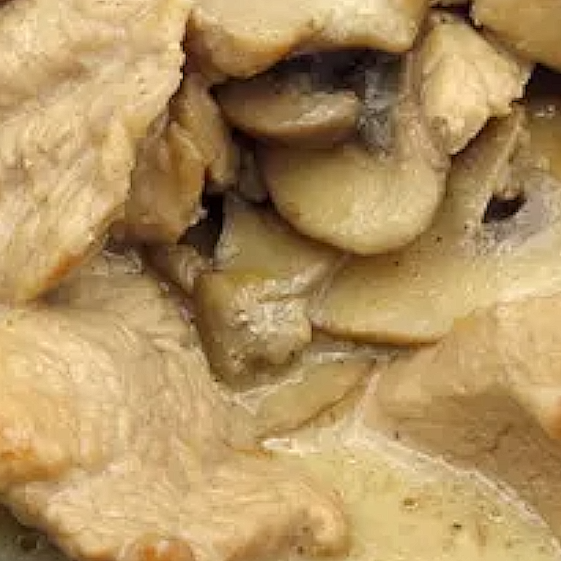 Mijoté de veau aux champignons à la créme