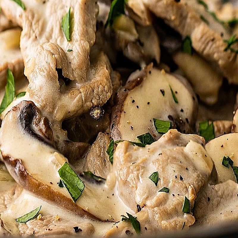 Émincé de veau à la zurichoise