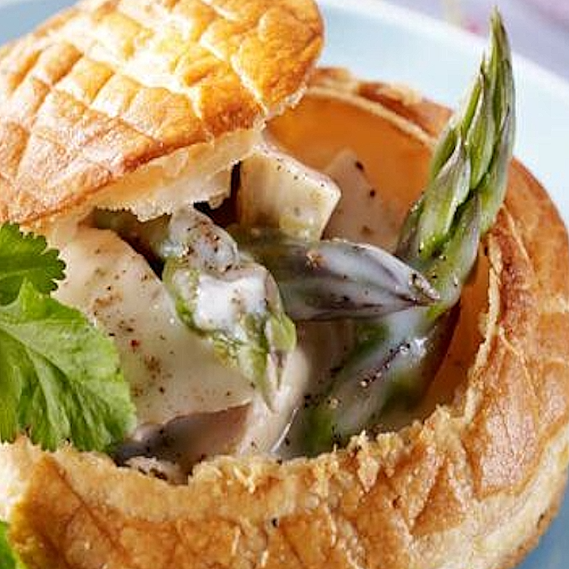 Vol au vent 小牛肉丁和芦笋