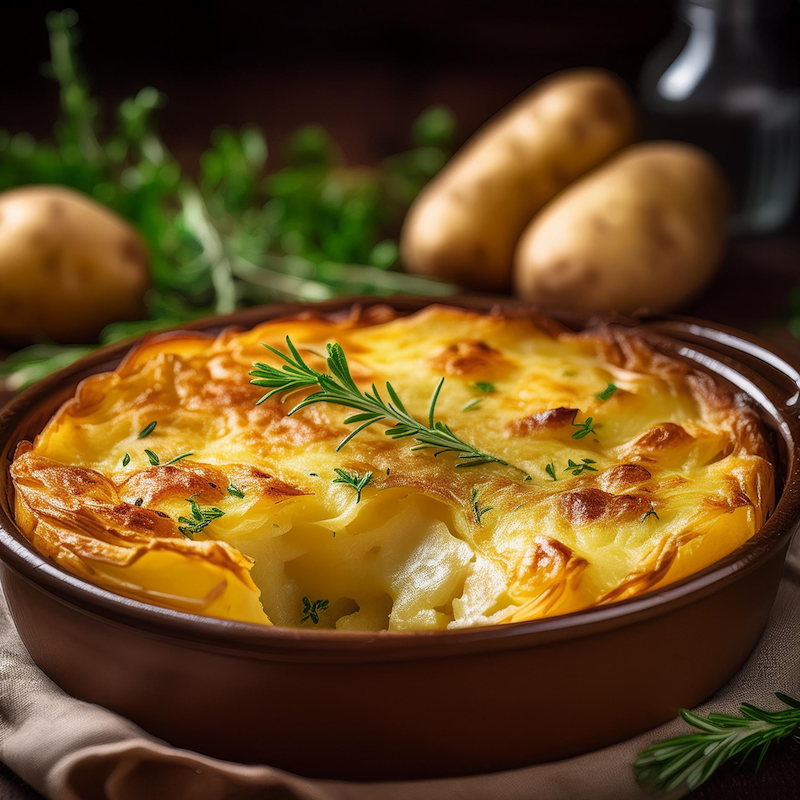 Parmentier d'effeuillé de raie aux capres
