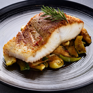 Cod fillet with spicy butter