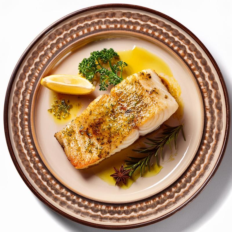 Dos de cabillaud sauce au beurre citronné