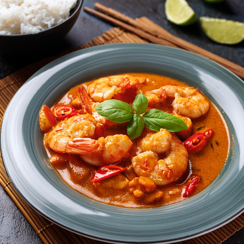 Crevettes sucrées pimentées à l'indienne