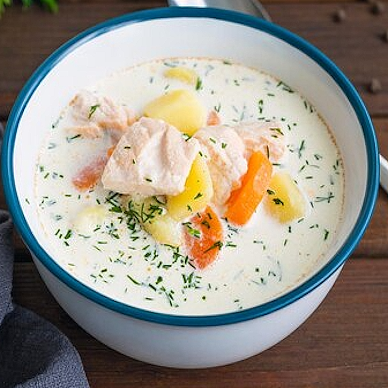 Fiskesuppe, soupe de poisson Norvégienne