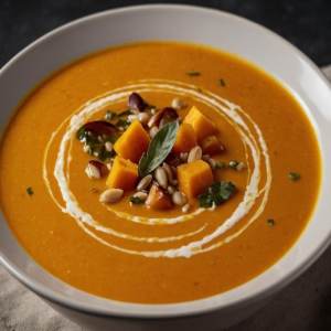 Pumpkin cream with foie gras
