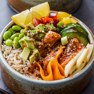 Poke Bowl Atum e vegetais crus