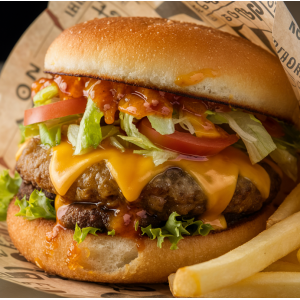 Hamburger Ibérique a la Patta Negra et Manchego
