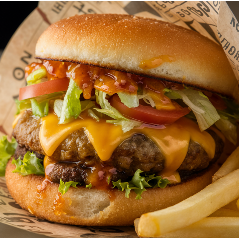 Hamburger Ibérique a la Patta Negra et Manchego