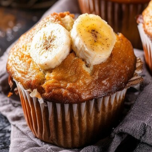 Muffin alla banana e cioccolato con farina di banana verde