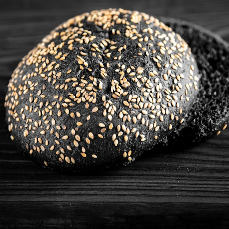 Bun noir à l'encre de seiche et cacao (x50)
