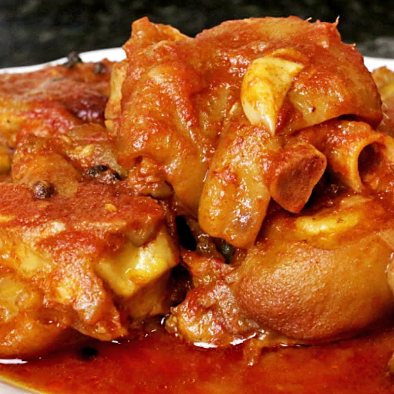 Patita de cerdo (Pieds de porc) en ragoût (recette colombienne)
