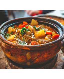 Cocido – Eintopf aus Fleisch und Gemüse (19. Jahrhundert