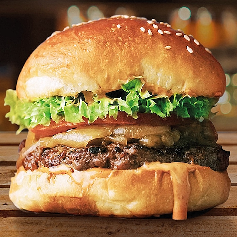 Lebanese Burger with Kefta and Chickpea Flour Buns
