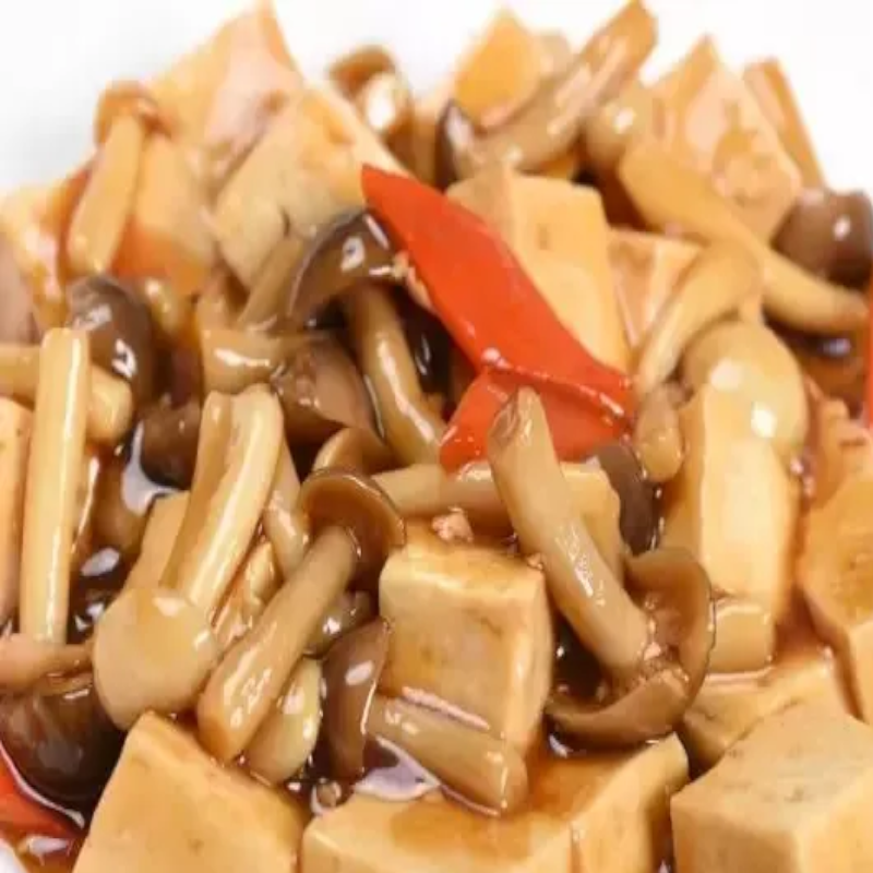 Riz et toffu cuisine Xiangjie du temple Puduosha 普陀沙寺的米饭豆腐香街菜